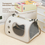 Portable Pet Travel Bag, Side Opening Single Shoulder Crossbody Bag, Breathable Large Capacity Carrier for Cats Small Dogs
