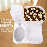 2-in-1 Pet Feeder Water Fountain, Large Capacity Auto Water Feeder, Intelligent Food Water Dispenser for Cat Dog