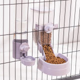 Hanging Automatic Pet Feeder Water Dispenser, All-in-one Cat Dog Drinking Fountain, Cage Mounted Pet Water Feeder Supplies