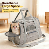 Breathable Pet Travel Handbag, Foldable Car Use Pet Bag, Lightweight Outdoor Carrier for Cats Small Dogs