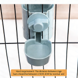 Hanging Automatic Pet Feeder Water Dispenser, All-in-one Cat Dog Drinking Fountain, Cage Mounted Pet Water Feeder Supplies