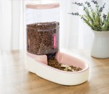 Pet Automatic Feeding & Drinking Bowl, Dog Cat Bowl Combination with Grain Storage Barrel, Auto Feeder Waterer for Pets
