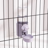 Hanging Automatic Pet Feeder Water Dispenser, All-in-one Cat Dog Drinking Fountain, Cage Mounted Pet Water Feeder Supplies