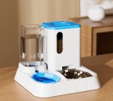 2-in-1 Pet Feeder Water Fountain, Large Capacity Auto Water Feeder, Intelligent Food Water Dispenser for Cat Dog