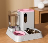 2-in-1 Pet Feeder Water Fountain, Large Capacity Auto Water Feeder, Intelligent Food Water Dispenser for Cat Dog