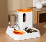 2-in-1 Pet Feeder Water Fountain, Large Capacity Auto Water Feeder, Intelligent Food Water Dispenser for Cat Dog
