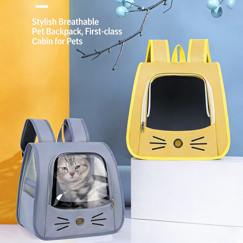 Portable Lightweight Cat Backpack, Breathable Anti-anxiety Pet Carrier, Large Space Double Shoulder Outdoor Pet Travel Bag