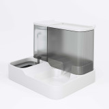 2-in-1 Automatic Cat Feeder Water Fountain, Large Capacity Cat Bowl Drinking Feeder, No Wet Mouth Auto Water Dispenser