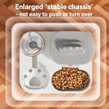 Large Capacity 2-in-1 Pet Feeder Water Fountain, Integrated Food & Water Automatic Feeding Dispenser for Cats Dogs