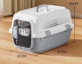 Portable Pet Airline Carrier Box, Travel Outdoor Handheld Cat Cage Bag, Car Transport Kennel for Cats Small Dogs