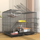  Foldable Large Cat Cage Indoor Cat Villa, Cat House with Litter Box, Spacious Pet Cat Crate for Living Room Home Use