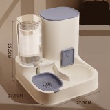 2-in-1 Automatic Pet Feeder and Water Fountain, Cat Dog Food Water Bowl Integrated Pet Drinking Feeder
