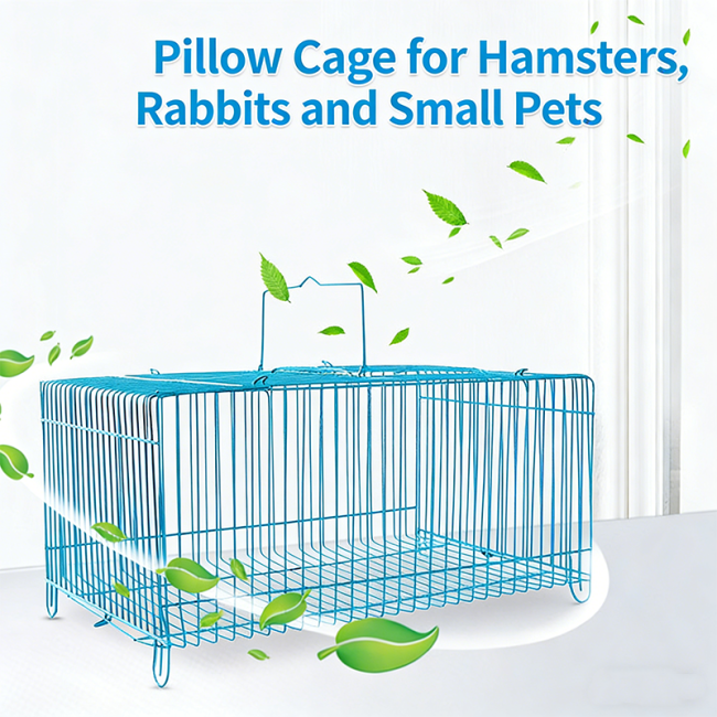 S Size Small Pet Cage, Half Round Pillow Bird Cage, Transport Cage for Rabbit Quail Parrot, Factory Spot Supply Stackable Cage
