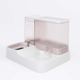 2-in-1 Automatic Cat Feeder Water Fountain, Large Capacity Cat Bowl Drinking Feeder, No Wet Mouth Auto Water Dispenser