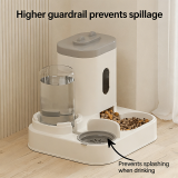 2-in-1 Automatic Cat Feeder Water Fountain, Pet Food Water Bowl Combo, Integrated Cat Dog Feeding Bowl Pet Supplies
