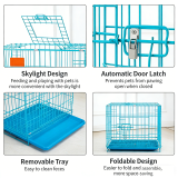 Thickened Metal Pet Cage, Foldable Dog Cat Cage, Large Medium Small Size Kennel for Dog Cat Rabbit Chicken