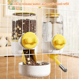 Wire Cage Hanging Pet Water Bottle, Large Capacity Rolling Ball Water Dispenser, Automatic Feeder Drinking Bottle for Cats Dogs