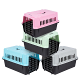  Large Size Pet Airline Carrier, Portable Cat Dog Travel Cage, Air Approved Transport Kennel for Shipping Consignment