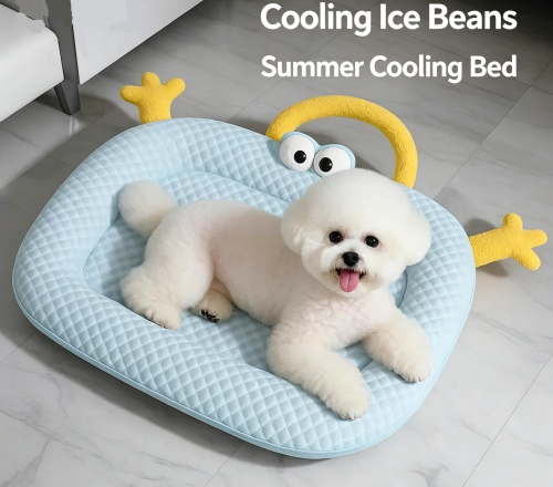 Summer Cooling Pet Bed Mat, 3D Ice Bead Cooling Pad, Breathable Pet Cool Mat for Dogs Cats Home Use