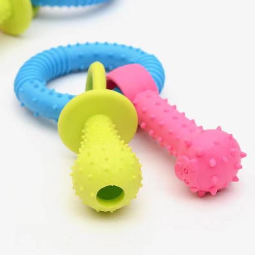 Anyfeel Durable Eco-Friendly TPR Dog Training Chicken Flavor 2.5cm Modern Sound Chew Toys Colorful Stick & Teething Ring