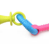 Anyfeel Durable Eco-Friendly TPR Dog Training Chicken Flavor 2.5cm Modern Sound Chew Toys Colorful Stick & Teething Ring