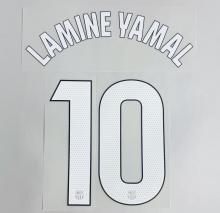 LAMINE YAMAL #10 FC Barcelona 2025-26 Third Away La Liga Football Soccer Name & Number Set