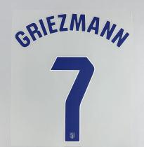 GRIEZMANN #7 Atletico Madrid 2025-26 Home La Liga Football Soccer Name & Number Set