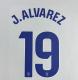 J.ALVAREZ #19 Atletico Madrid 2025-26 Home La Liga Football Soccer Name & Number Set