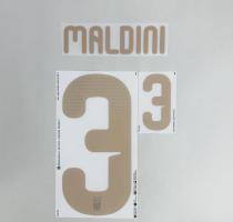 MALDINI #3 Italy 2026 World Cup Home Football Soccer Name & Number Set