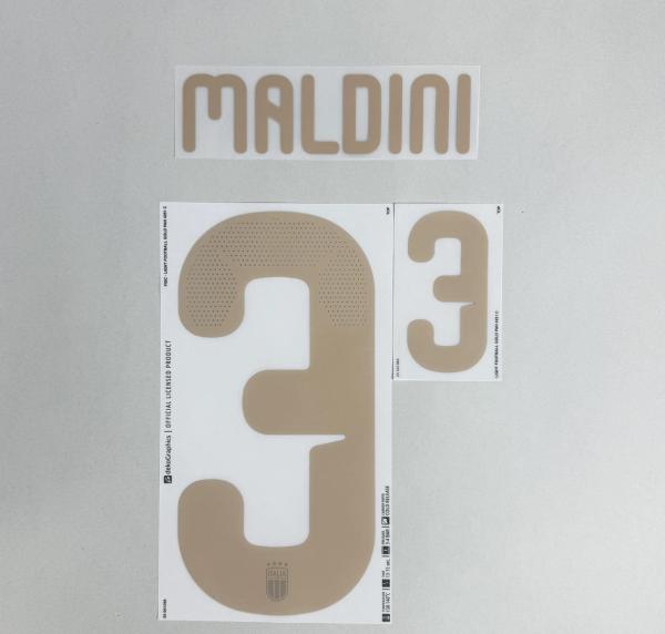 MALDINI #3 Italy 2026 World Cup Home Football Soccer Name & Number Set