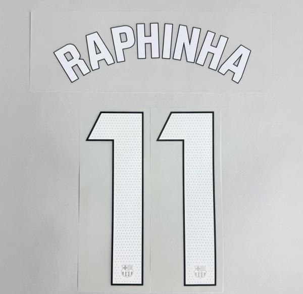 RAPHINHA #11 FC Barcelona 2025-26 Third Away La Liga Football Soccer Name & Number Set