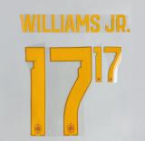 WILLIAMS JR. #17 Spain 2026 World Cup Home Football Soccer Name & Number Set