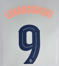 LEWANDOWSKI #9 FC Barcelona 2025-26 Third Away UCL Football Soccer Name & Number Set