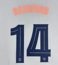RASHFORD #14 FC Barcelona 2025-26 Third Away UCL Football Soccer Name & Number Set