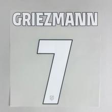 GRIEZMANN #7 Atletico Madrid 2025-26 Third Away UCL Football Soccer Name & Number Set