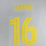 FERMIN #16 FC Barcelona 2025-26 Home & Fourth Away UCL Football Soccer Name & Number Set