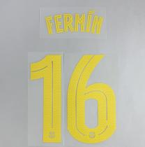 FERMIN #16 FC Barcelona 2025-26 Home & Fourth Away UCL Football Soccer Name & Number Set
