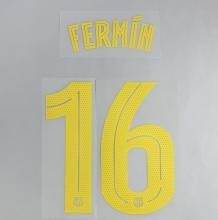FERMIN #16 FC Barcelona 2025-26 Home & Fourth Away UCL Football Soccer Name & Number Set