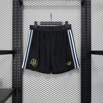 Argentina Authentic Soccer Jersey Black Shorts 2025