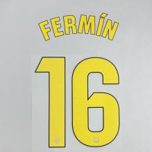 FERMIN #16 FC Barcelona 2025-26 Home & Fourth Away La Liga Football Soccer Name & Number Set