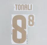 TONALI #8 Italy 2026 World Cup Home Football Soccer Name & Number Set