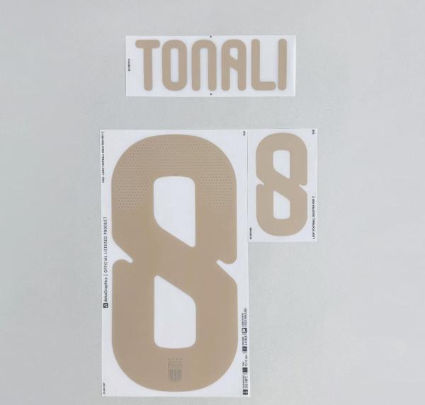 TONALI #8 Italy 2026 World Cup Home Football Soccer Name & Number Set