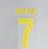 FERRAN #7 FC Barcelona 2025-26 Home & Fourth Away UCL Football Soccer Name & Number Set