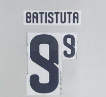 BATISTUTA #9 Argentina 2026 World Cup Home Football Soccer Name & Number Set