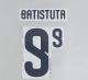 BATISTUTA #9 Argentina 2026 World Cup Home Football Soccer Name & Number Set