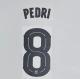 PEDRI #8 FC Barcelona 2025-26 Away UCL Football Soccer Name & Number Set