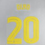 OLMO #20 FC Barcelona 2025-26 Home & Fourth Away UCL Football Soccer Name & Number Set