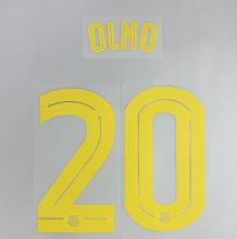 OLMO #20 FC Barcelona 2025-26 Home & Fourth Away UCL Football Soccer Name & Number Set