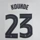 KOUNDE #23 FC Barcelona 2025-26 Away UCL Football Soccer Name & Number Set