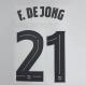 F. DE JONG #21 FC Barcelona 2025-26 Away UCL Football Soccer Name & Number Set